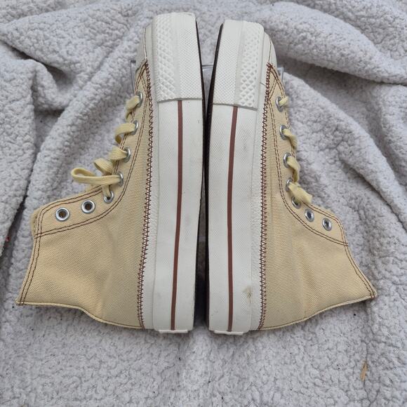 NEW Converse Chuck Taylor All Star Lift Platform high-top sneakers Sesame Size 5 - Picture 5 of 8